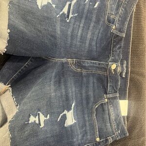 Maurices Dark Blue Jean Shorts